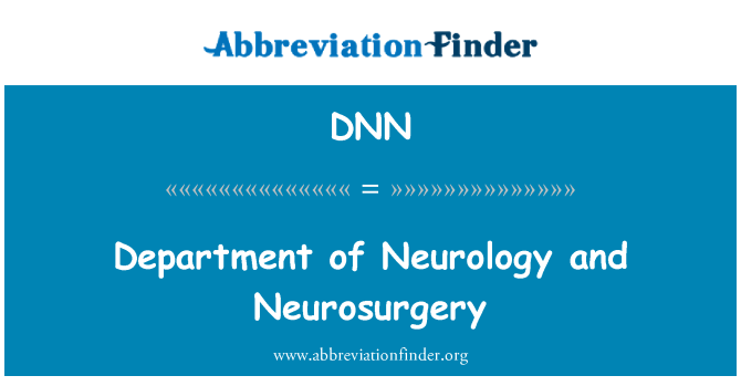 DNN: Oddělení neurologie a neurochirurgie