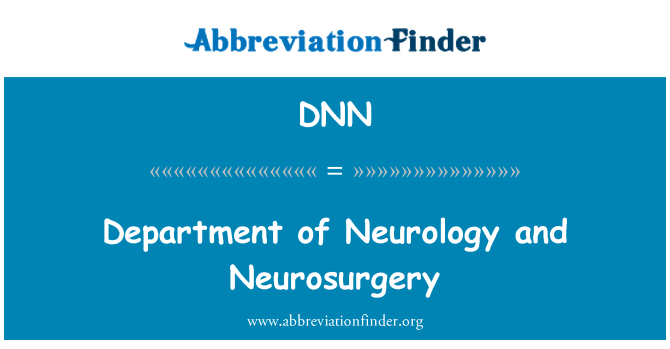 DNN: Departemen Neurologi dan bedah syaraf