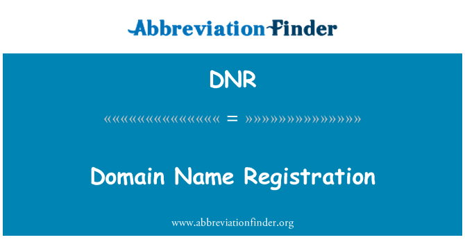 DNR: Domain-nimen rekisteröinti