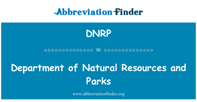 DNRP: Department of Natural Resources og parker