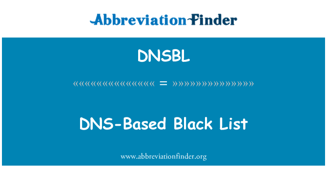 DNSBL: Daftar hitam DNS berbasis