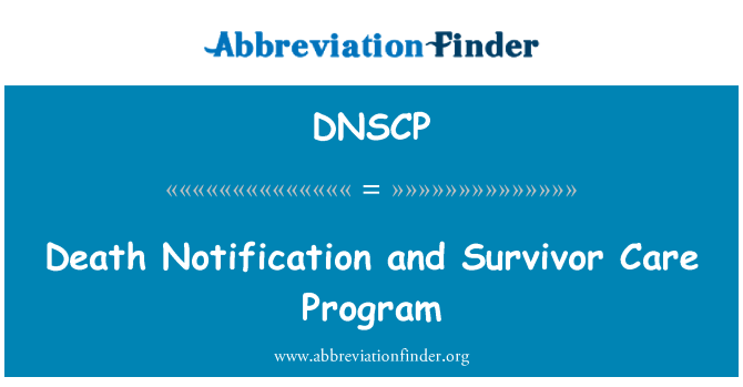DNSCP: Oznámení úmrtí a Program péče o přeživší