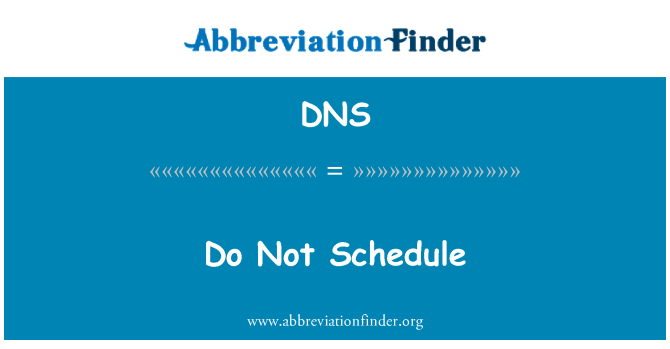 DNS: No programar