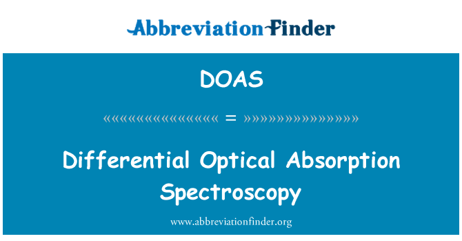 DOAS: Differential Optical Absorption Spectroscopy