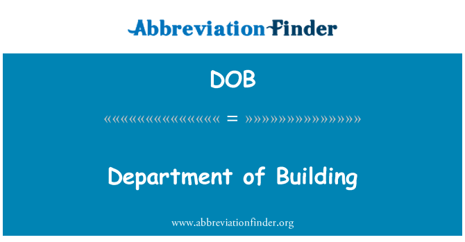 DOB: Department of Building