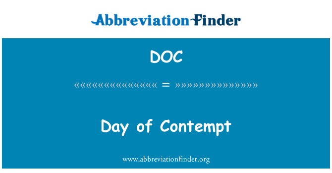 DOC: Day of Contempt