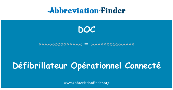 DOC: Défibrillateur Opérationnel Connecté