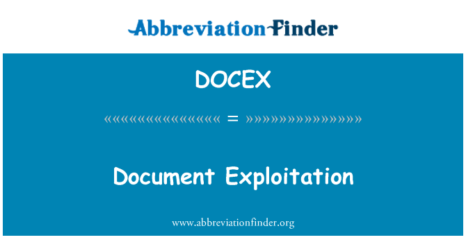 DOCEX: Dokument izkoriščanja