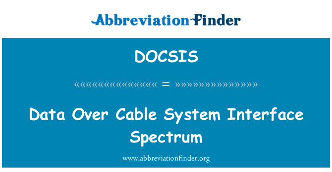 DOCSIS: Done sou sistèm kab entèfas Spectre