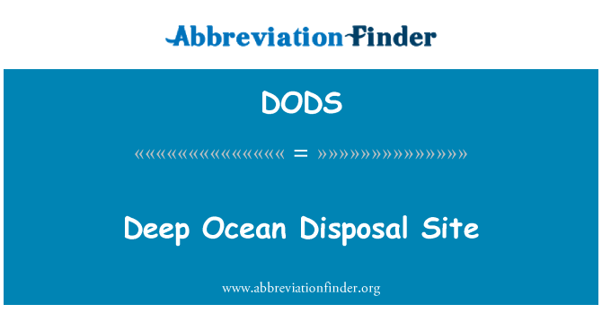 DODS: Sit tar-rimi deep Oċean