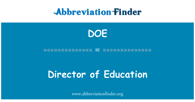 DOE: Director al educaţiei