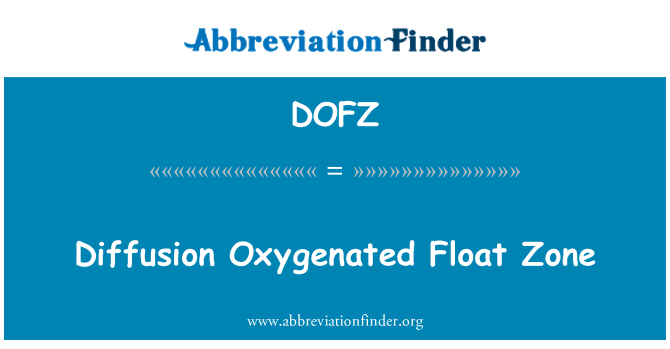 DOFZ: Diffusion syresatt Float zon