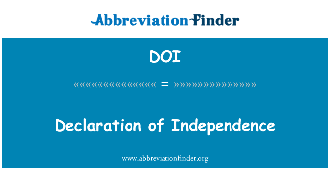 DOI: Declaración de la independencia