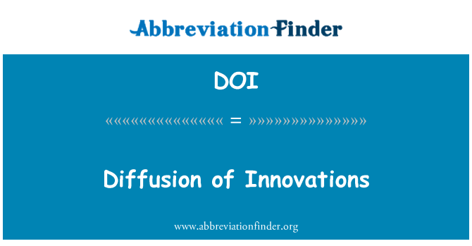 DOI: Difusión de innovaciones