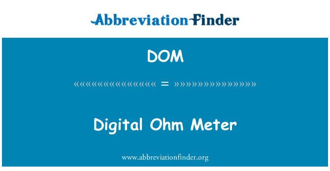 DOM: Misuratore digitale Ohm