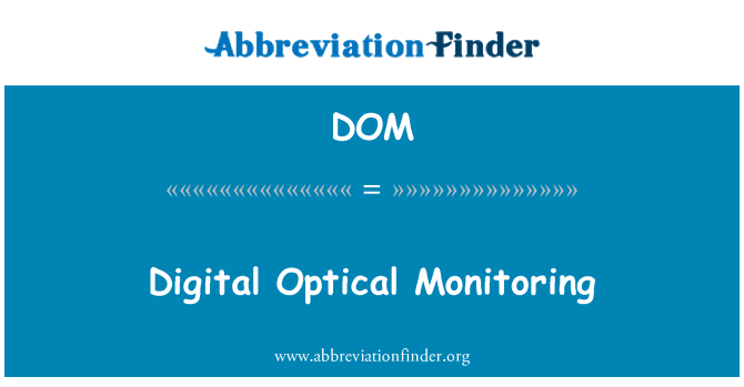DOM: Cyfrowe optyczne monitorowania