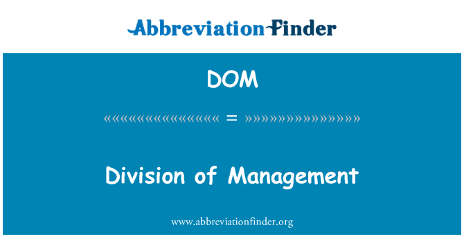 DOM: Podział zarządzania