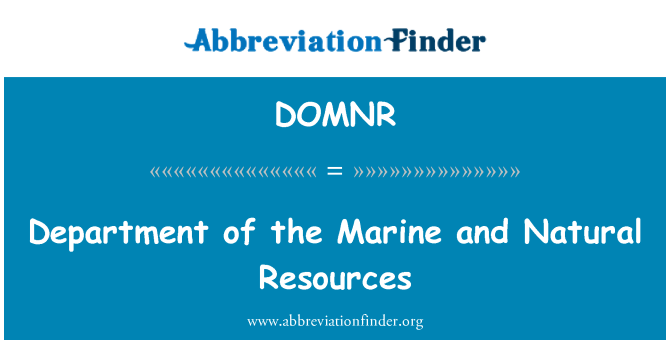 DOMNR: A tengeri és természeti erőforrás Minisztérium