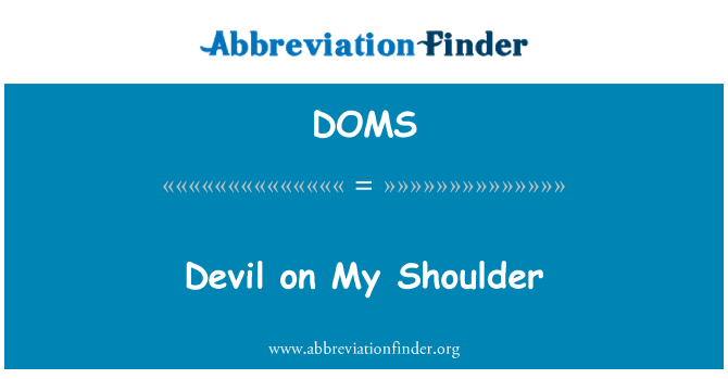 DOMS: Diabol na mojom ramene