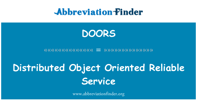 DOORS: Objectes distribuïts servei fiable orientat