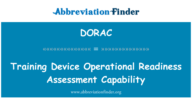 DORAC: Fonction d'évaluation disponibilité opérationnelle de formation