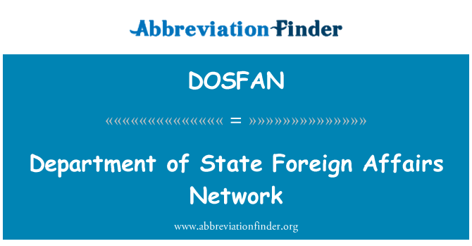 DOSFAN: Department of State luar rangkaian