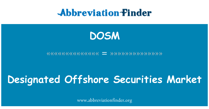 DOSM: Місця для офшорних цінних паперів