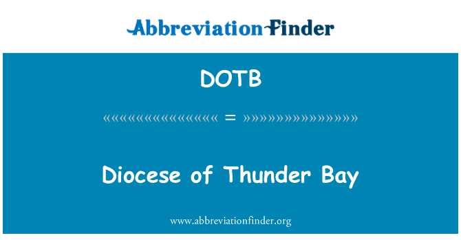 DOTB: サンダー ・ ベイの主教管区