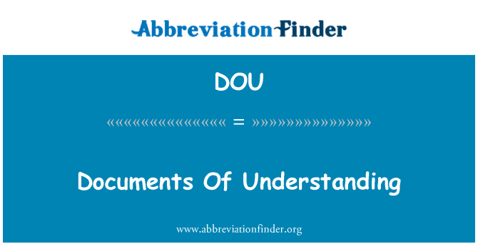 DOU: Dokumen persefahaman