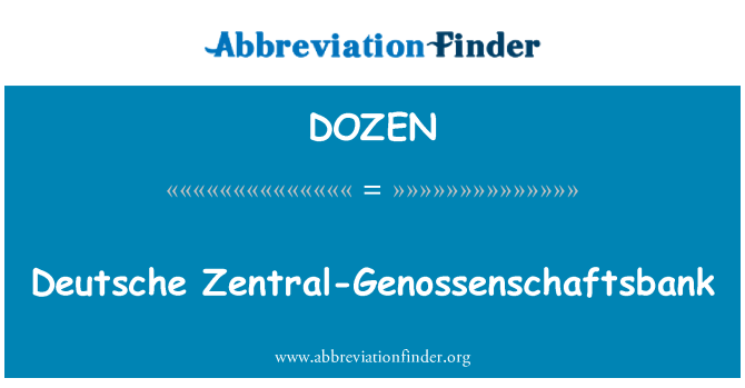 DOZEN: Deutsche Zentral-Genossenschaftsbank
