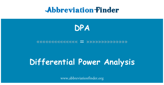 DPA: Differential Power Analysis