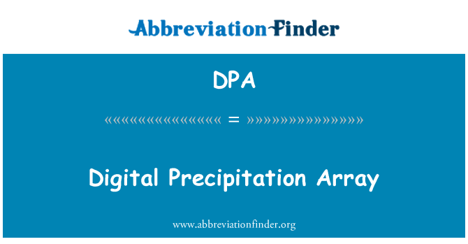 DPA: Matrice digitale precipitazione