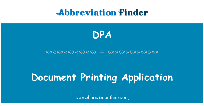 DPA: Application impression de documents