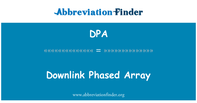 DPA: Downlink เรย์แบบเป็นขั้นตอน