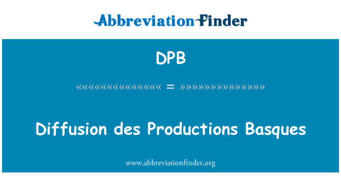 DPB: Piblikasyon des Productions Basques