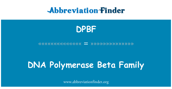 DPBF: Familja Beta Polymerase tad-DNA