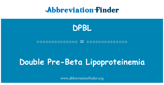 DPBL: Hanm pou de avan sou non Lipoproteinemia
