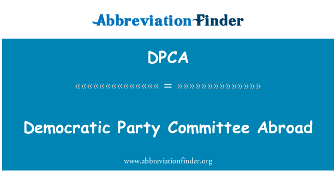 DPCA: Comitè del Partit Democràtic a l'estranger
