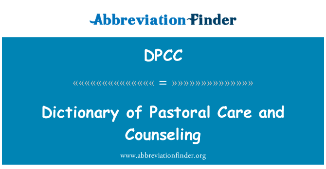 DPCC: Diccionari d'atenció Pastoral i assessorament
