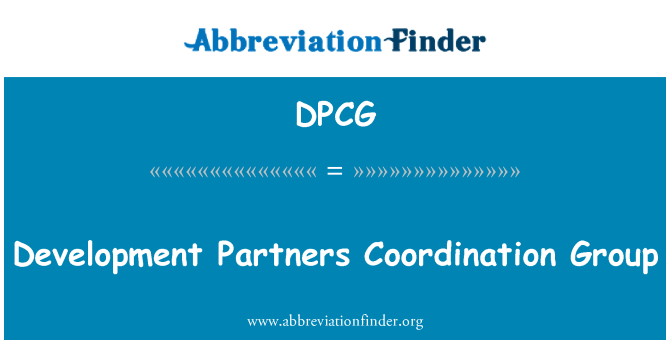 DPCG: Attīstības partneriem koordinācijas grupa