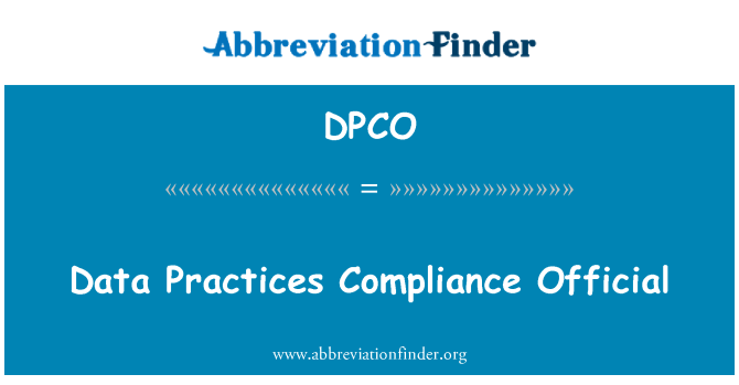 DPCO: کوائف مشقیں تعمیل عہدیدار
