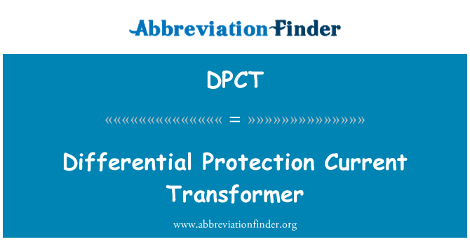 DPCT: Differentiële bescherming stroomtransformator