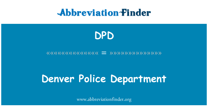 DPD: Depatman lapolis Denver, Kolorado