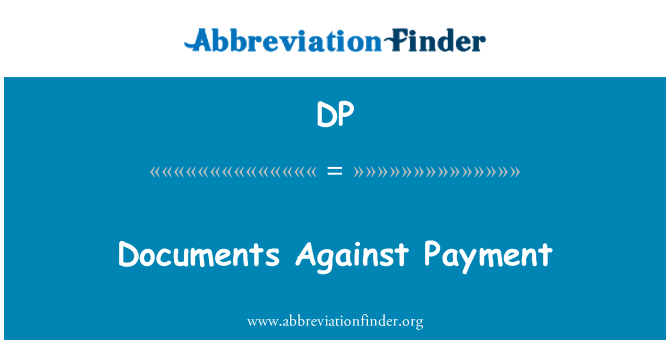 DP: Documents contre paiement