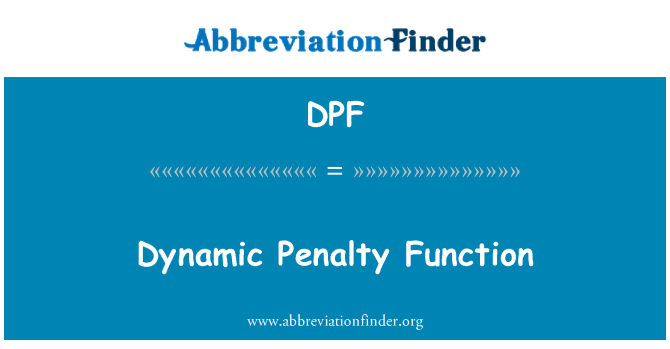 DPF: Fungsi hukuman dinamik