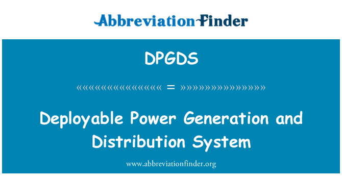 DPGDS: Generación de energía utilizable y sistema de distribución