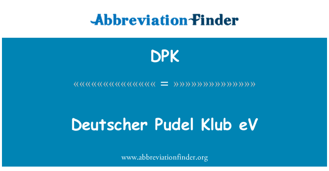 DPK: Deutscher Pudel Klub eV
