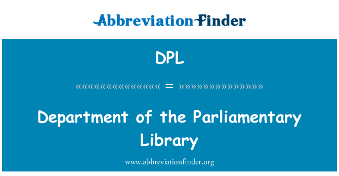 DPL: Departamento de biblioteca parlamentar