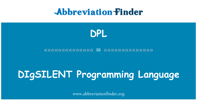 DPL: DIgSILENT 程式設計語言