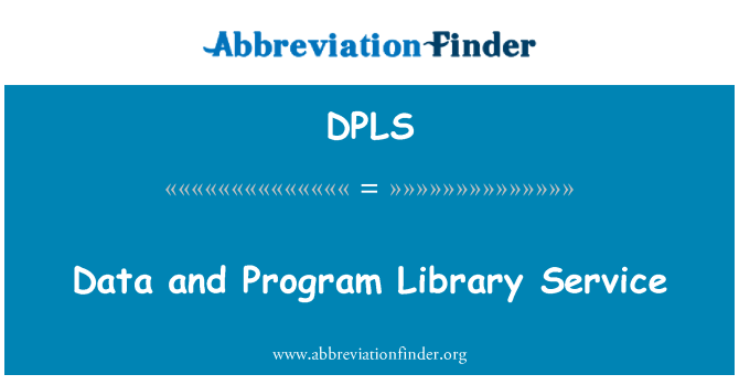 DPLS: Done ak pwogram bibliyotèk sèvis